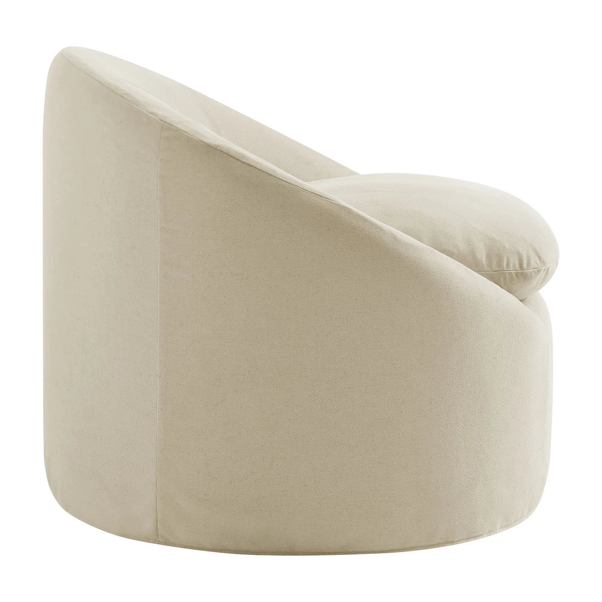 Sadie Slipcovered Linen‑Blend Round Accent Chair
