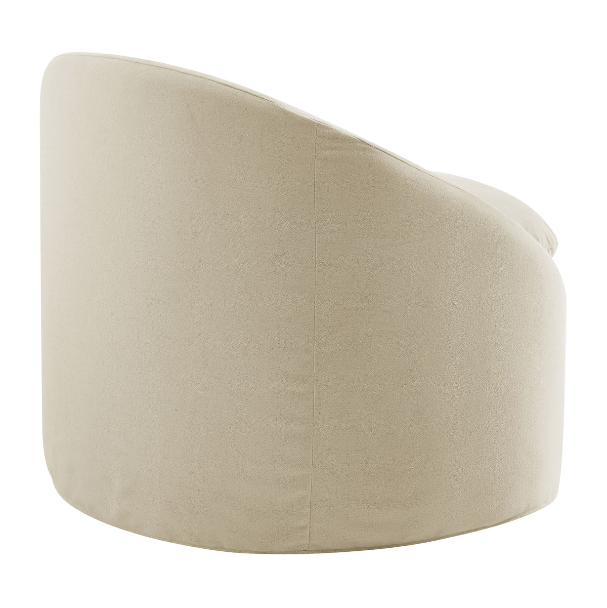 Sadie Slipcovered Linen‑Blend Round Accent Chair