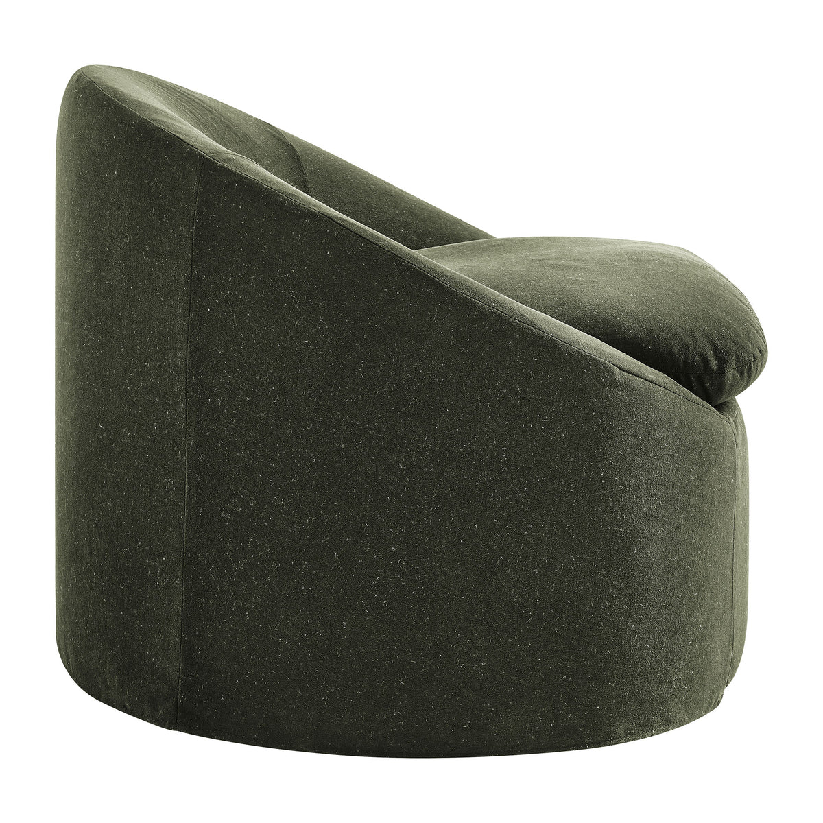 Sadie Slipcovered Linen‑Blend Round Accent Chair