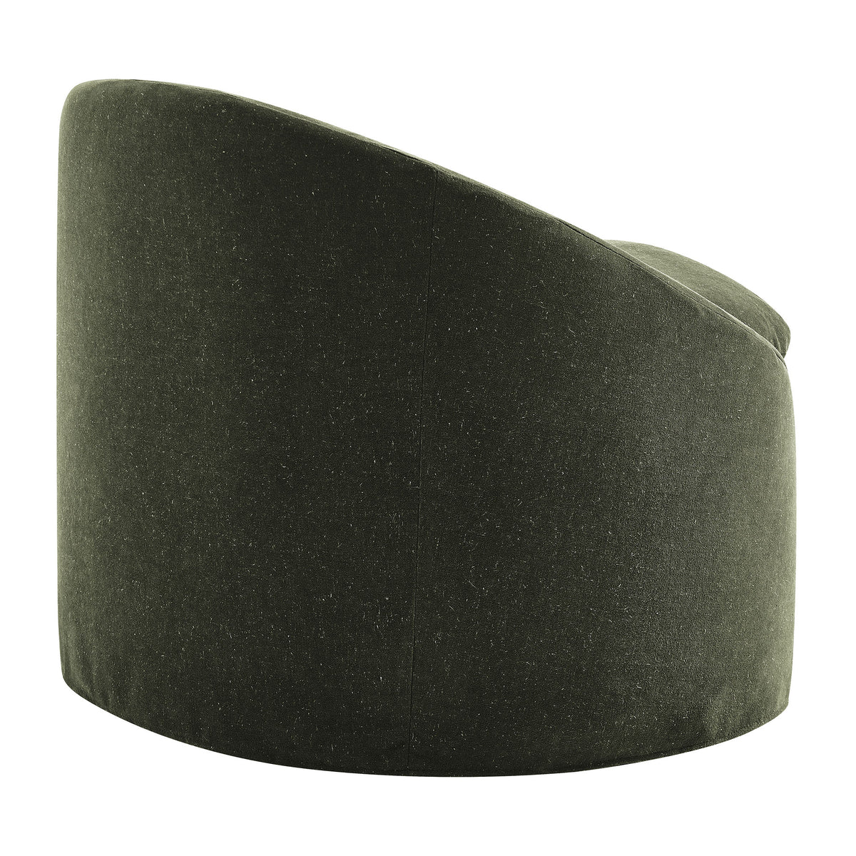 Sadie Slipcovered Linen‑Blend Round Accent Chair