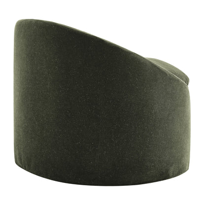 Sadie Slipcovered Linen‑Blend Round Accent Chair