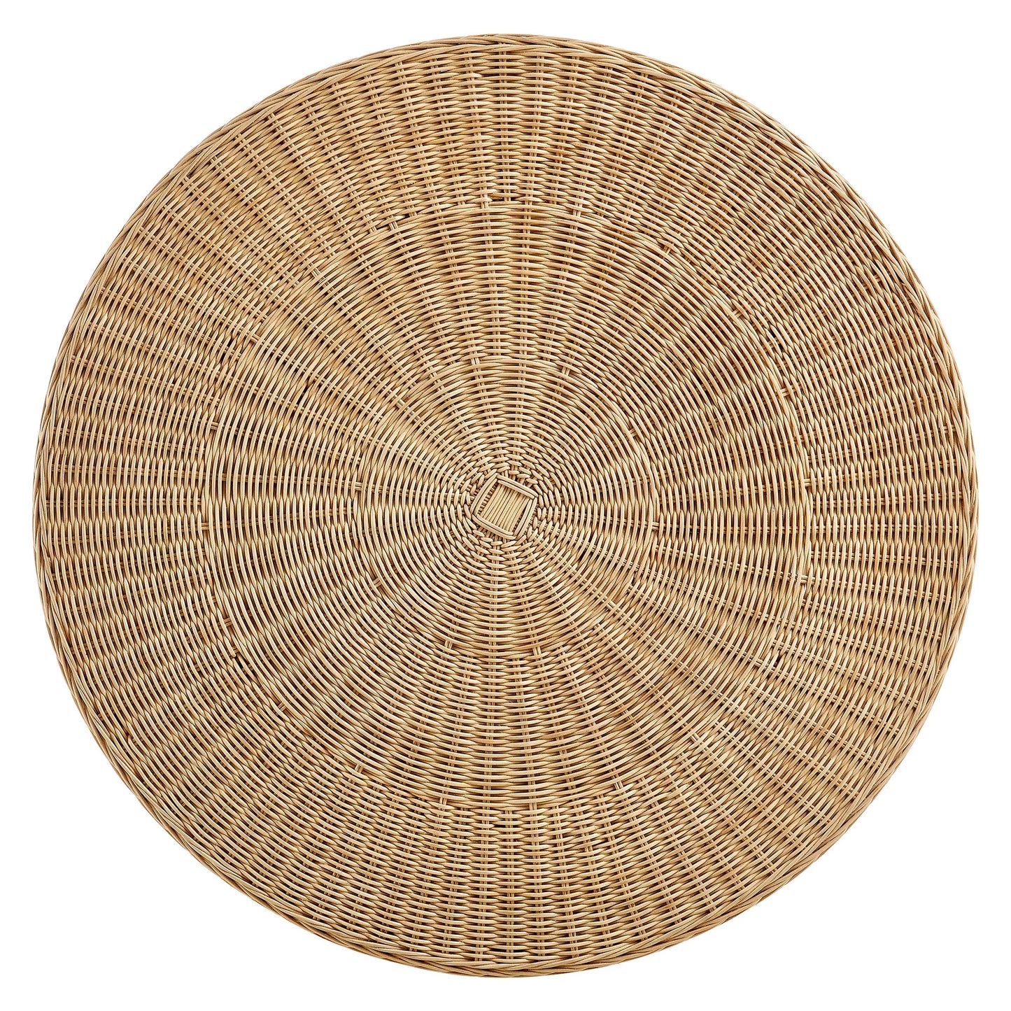 Ainsley 32-Inch Round Natural Rattan Coffee Table – Woven Outdoor & Indoor Accent Table