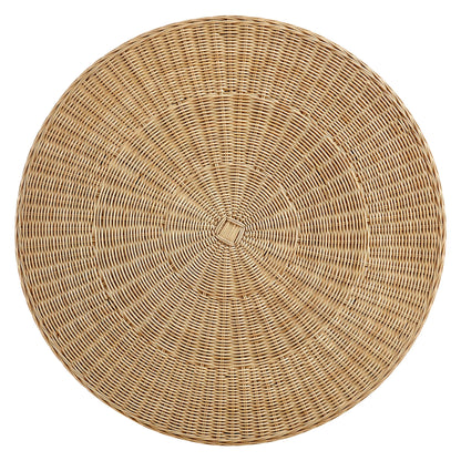Ainsley 32-Inch Round Natural Rattan Coffee Table – Woven Outdoor & Indoor Accent Table