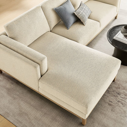 Roscoe Left-Facing Fabric Sectional Sofa with Chaise