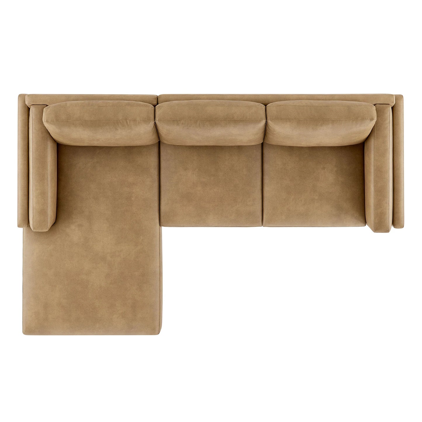 Roscoe Left-Facing Vegan Leather Sectional Sofa – Modern L-Shaped Couch with Chaise Lounge