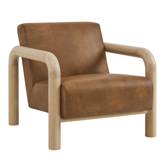 Sereno Vegan Leather Accent Chair – Modern Lounge Seating with Sleek Design