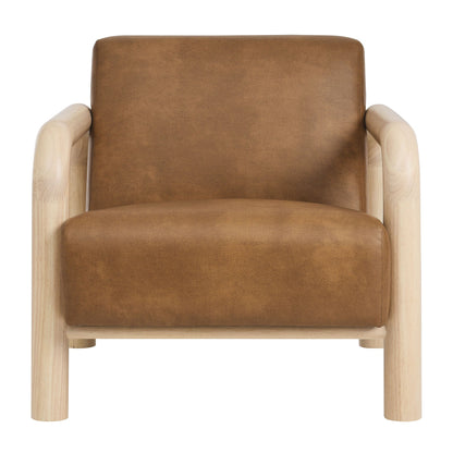 Sereno Vegan Leather Accent Chair – Modern Lounge Seating with Sleek Design