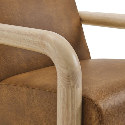 Sereno Vegan Leather Accent Chair – Modern Lounge Seating with Sleek Design