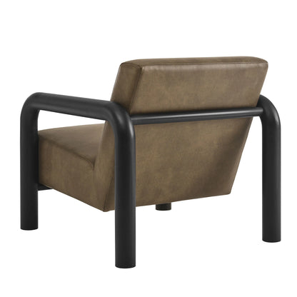 Sereno Vegan Leather Accent Chair – Modern Lounge Seating with Sleek Design