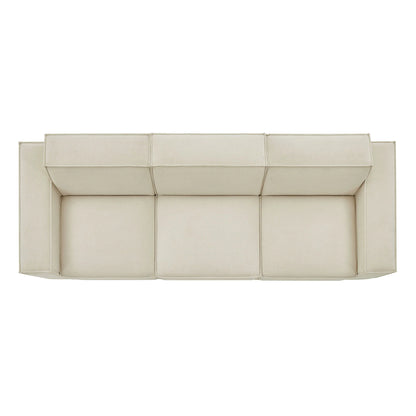Restore 3-Piece Performance Fabric Upholstered Modular Sofa Set