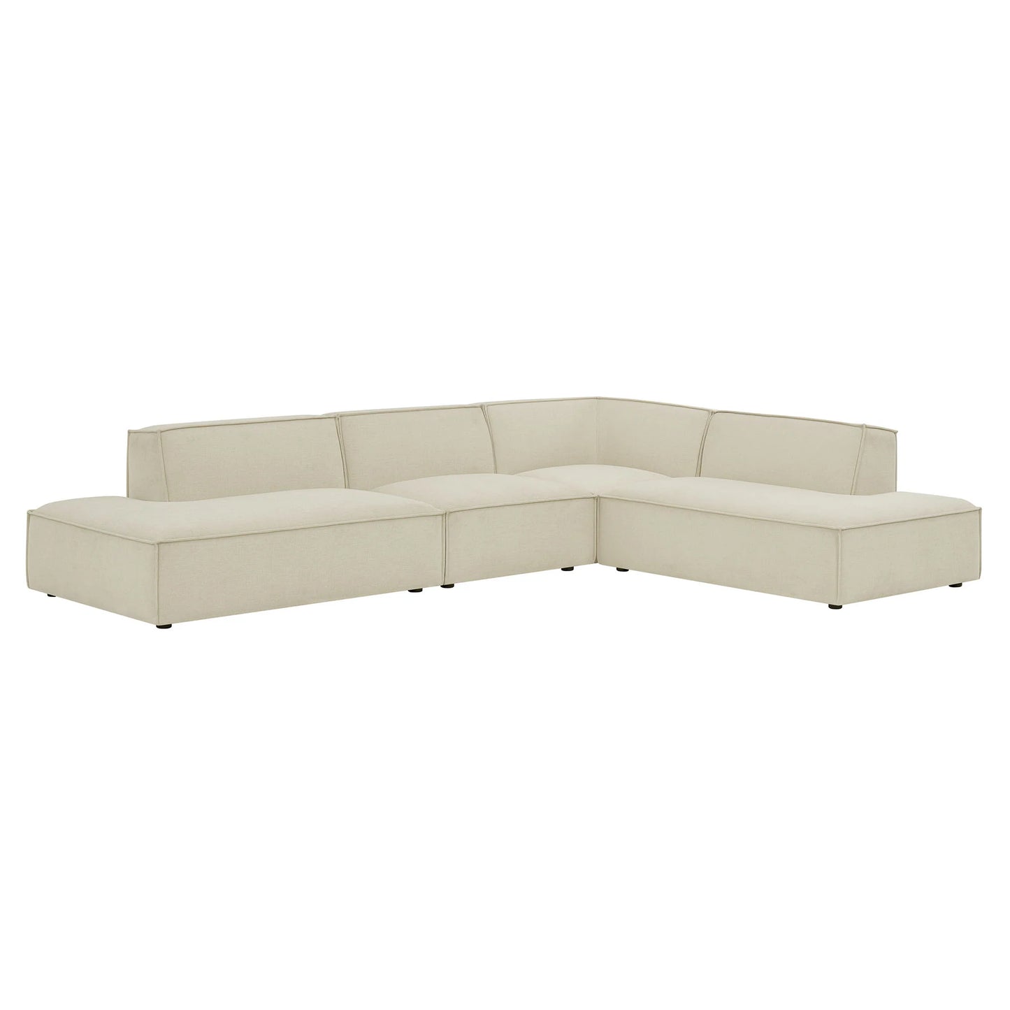 Restore 4‑Piece Performance Fabric L‑Shaped Modular Sectional Sofa