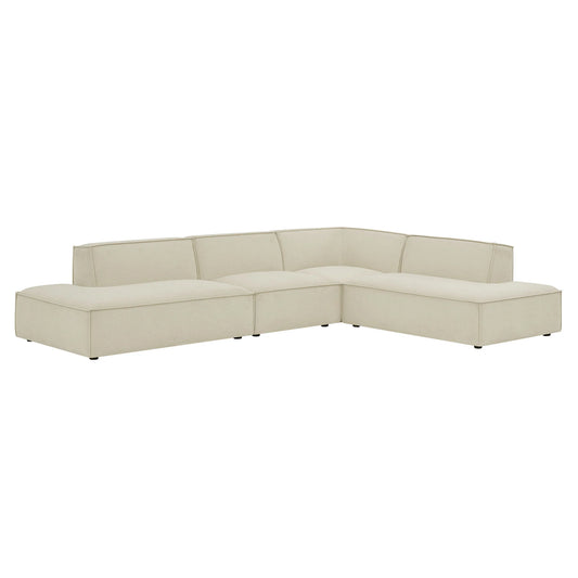 Restore 4‑Piece Performance Fabric L‑Shaped Modular Sectional Sofa
