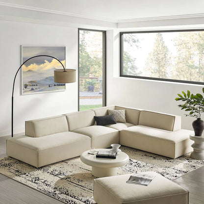 Restore 4‑Piece Performance Fabric L‑Shaped Modular Sectional Sofa