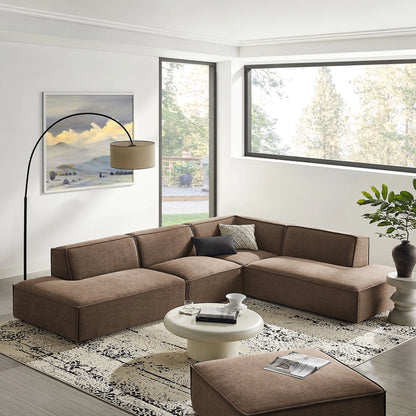 Restore 4‑Piece Performance Fabric L‑Shaped Modular Sectional Sofa