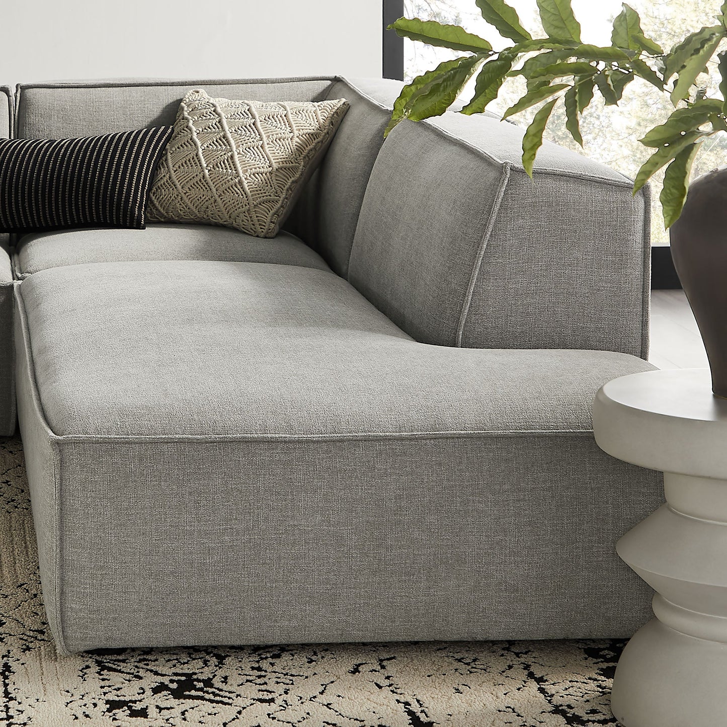 Restore 4‑Piece Performance Fabric L‑Shaped Modular Sectional Sofa