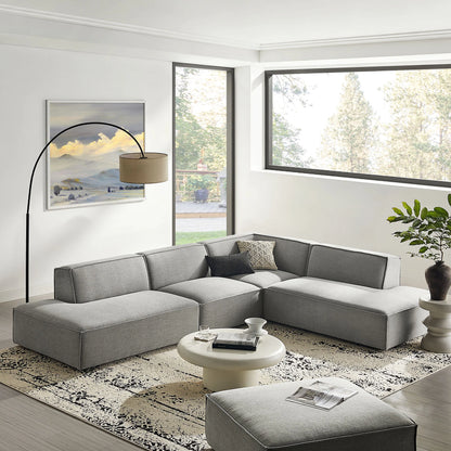 Restore 4‑Piece Performance Fabric L‑Shaped Modular Sectional Sofa