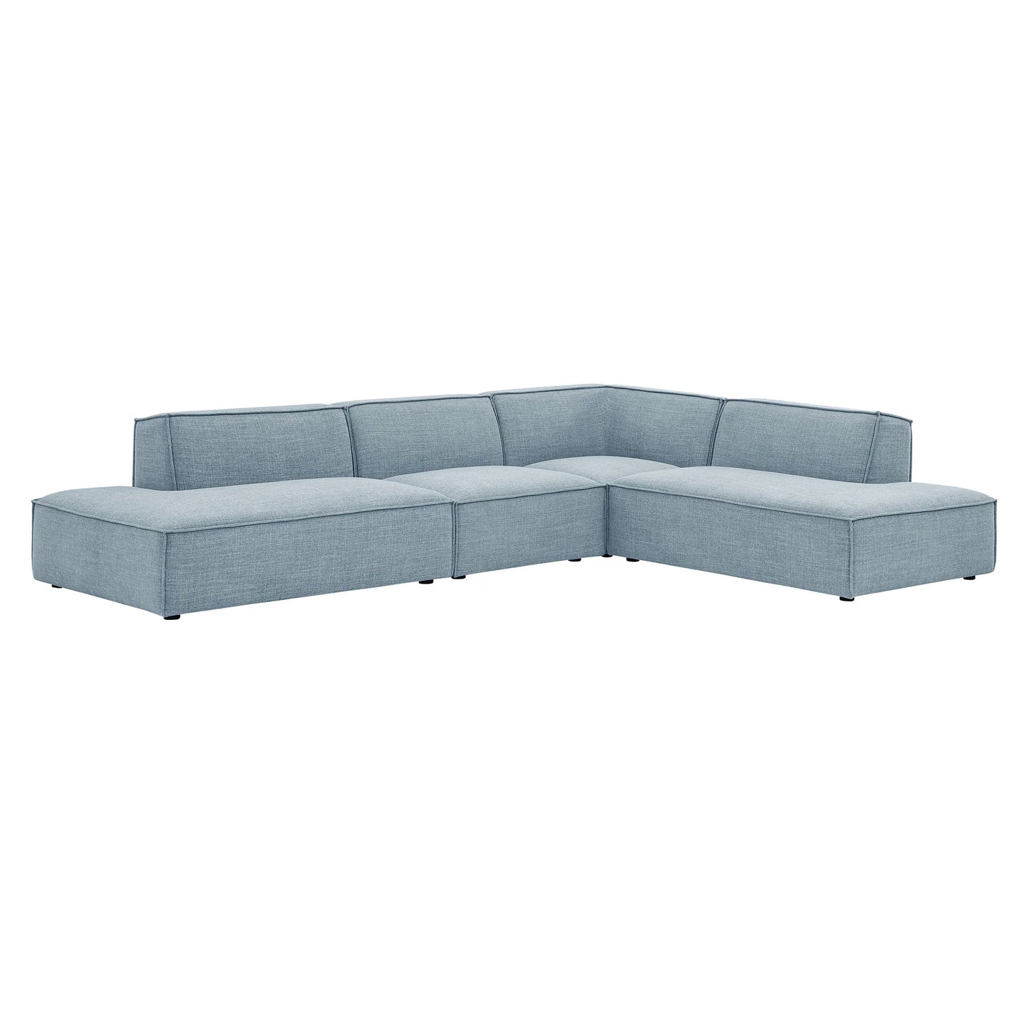 Restore 4‑Piece Performance Fabric L‑Shaped Modular Sectional Sofa