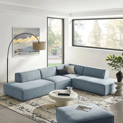 Restore 4‑Piece Performance Fabric L‑Shaped Modular Sectional Sofa