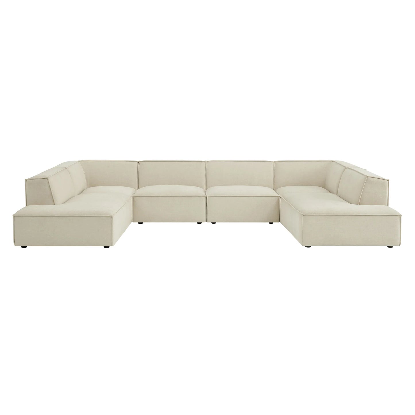 Restore 6-Piece Performance Fabric Upholstered U-Shaped Sectional Sofa