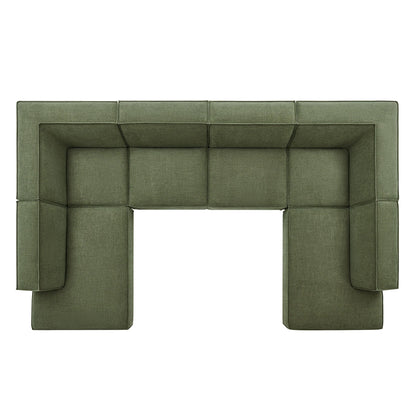 Restore 6-Piece Performance Fabric Upholstered U-Shaped Sectional Sofa