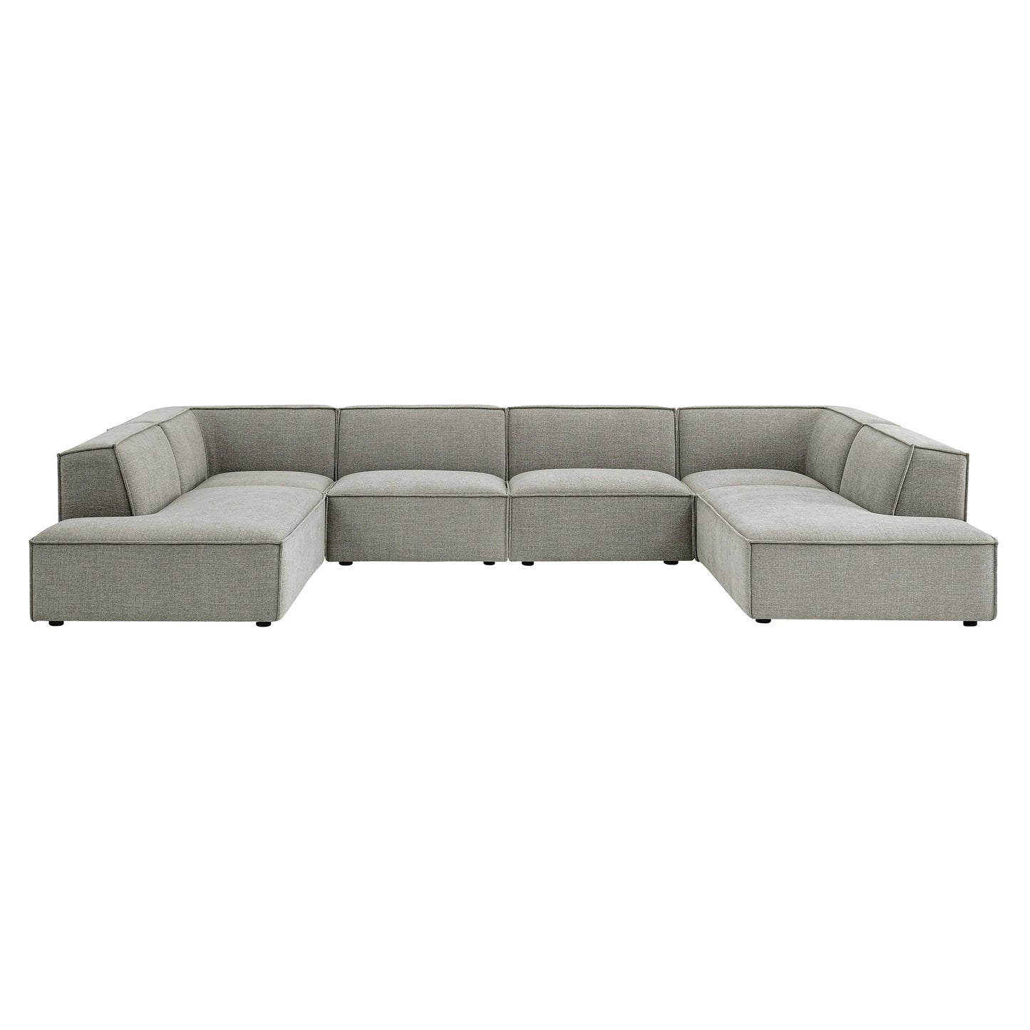 Restore 6-Piece Performance Fabric Upholstered U-Shaped Sectional Sofa