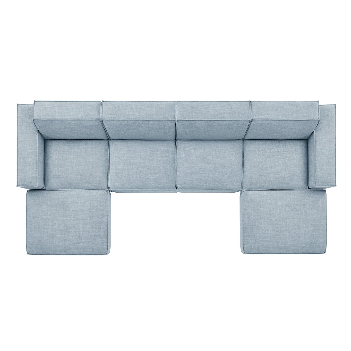 Restore 6-Piece Performance Fabric Upholstered Modular Sectional Sofa