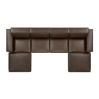 Restore 6-Piece Vegan Leather Modular Sectional Sofa