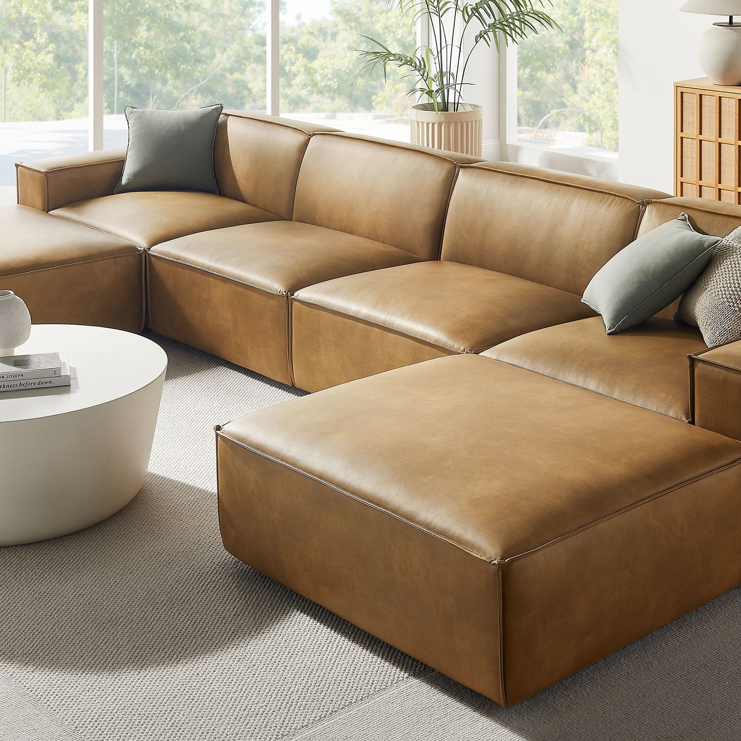 Restore 6-Piece Vegan Leather Modular Sectional Sofa