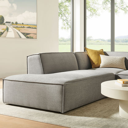 Restore 3-Piece Performance Fabric Upholstered Modular L-Shaped Sectional Sofa