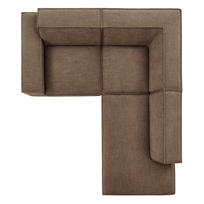 Restore 3-Piece Performance Fabric Upholstered Modular L-Shaped Sectional Sofa