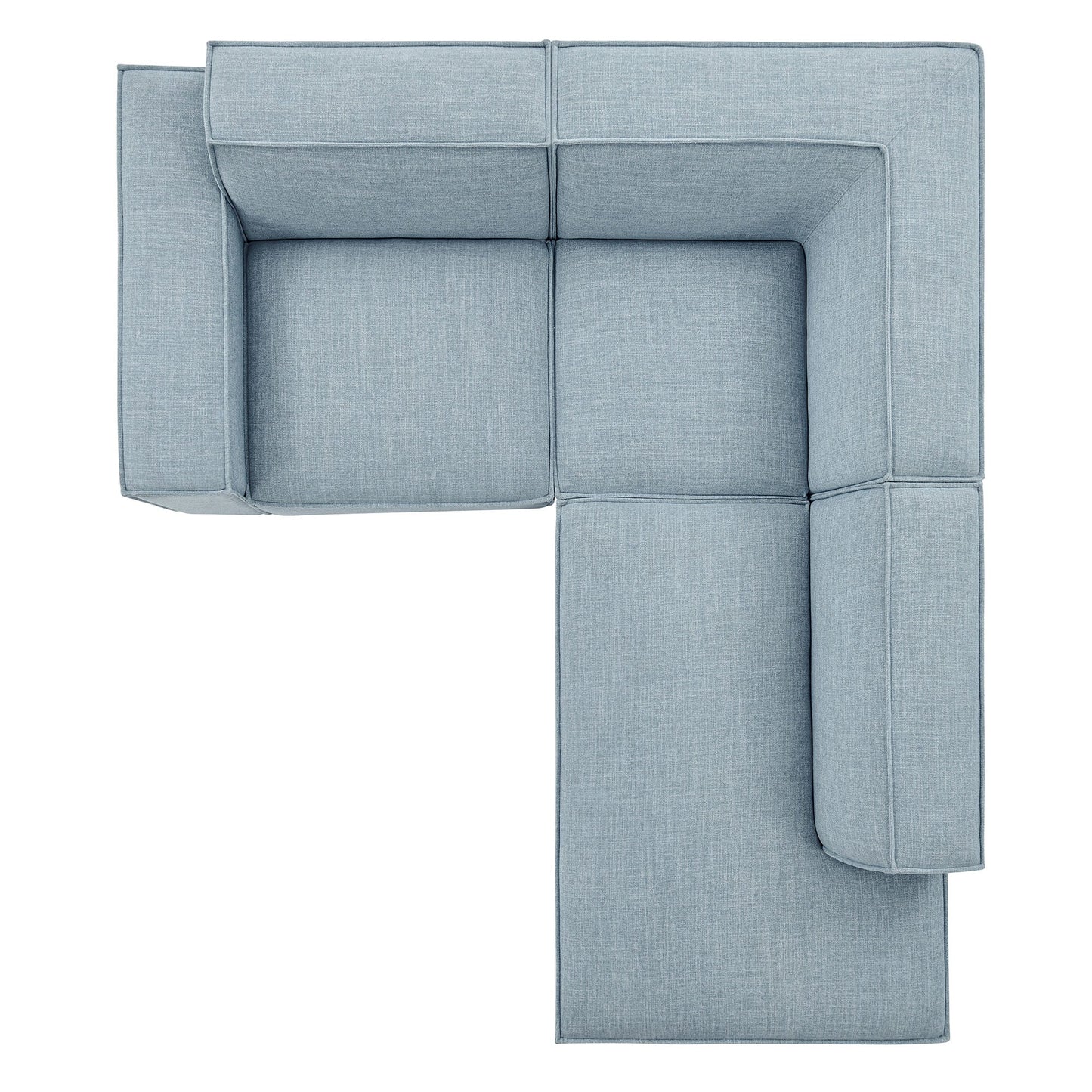 Restore 3-Piece Performance Fabric Upholstered Modular L-Shaped Sectional Sofa