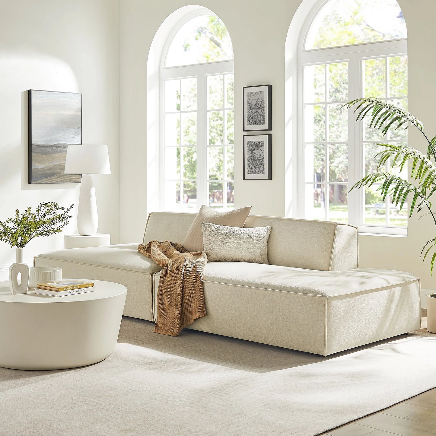 Restore 2-Piece Performance Fabric Upholstered Modular Loveseat