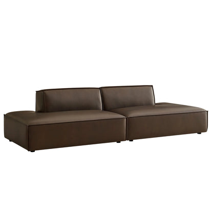 Restore 2-Piece Vegan Leather Modular Sofa