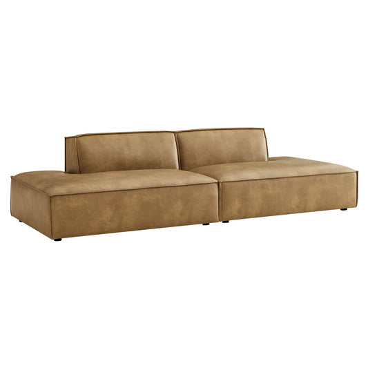 Restore 2-Piece Vegan Leather Modular Sofa