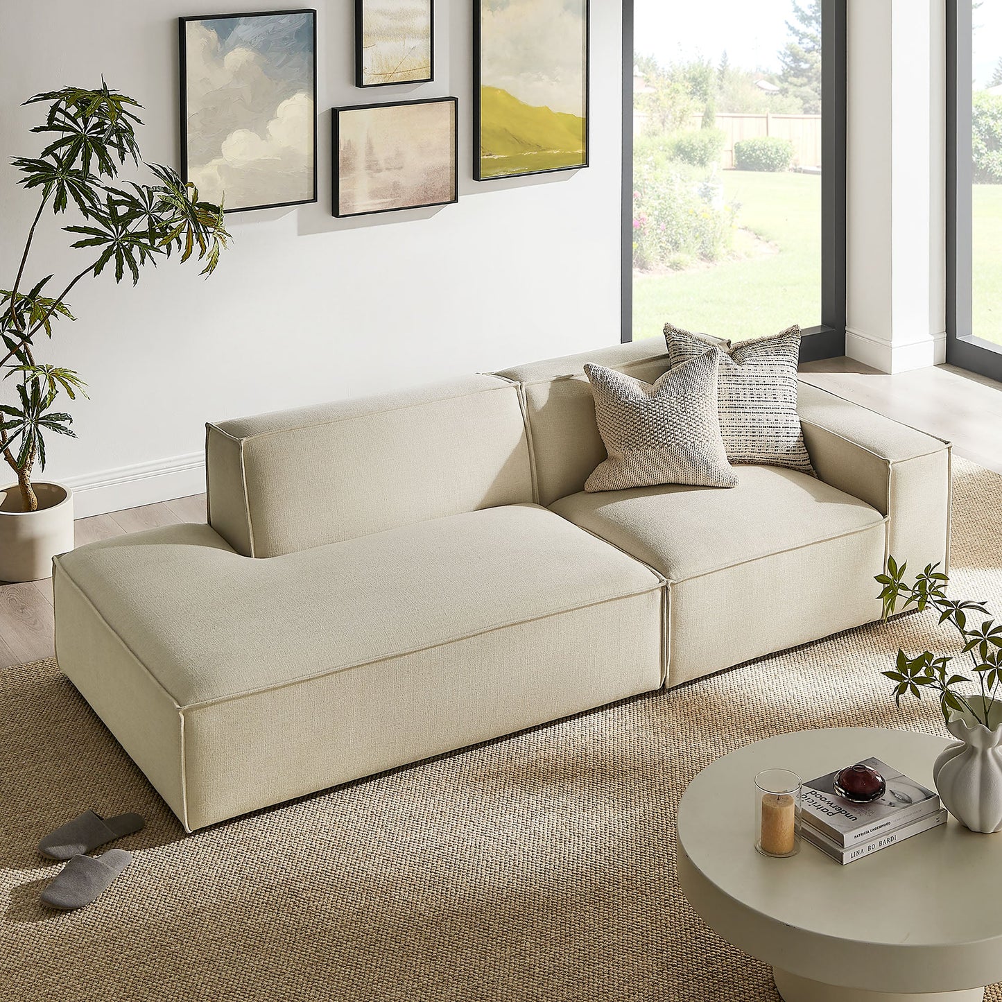 Restore 2‑Piece Performance Fabric Modular Loveseat