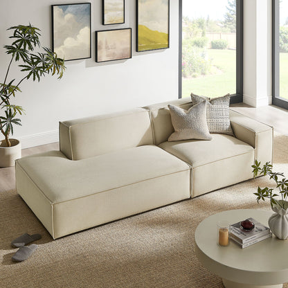 Restore 2‑Piece Performance Fabric Modular Loveseat