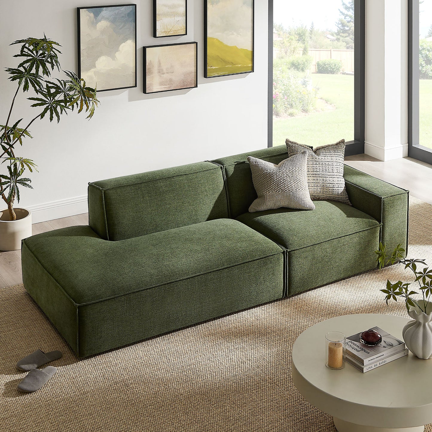 Restore 2‑Piece Performance Fabric Modular Loveseat