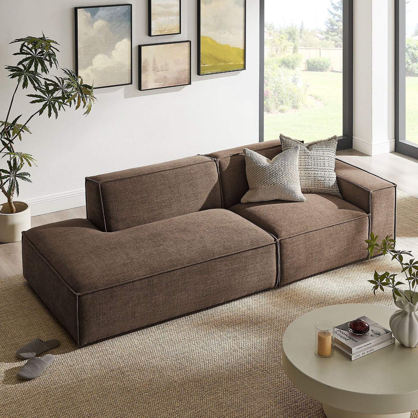 Restore 2‑Piece Performance Fabric Modular Loveseat