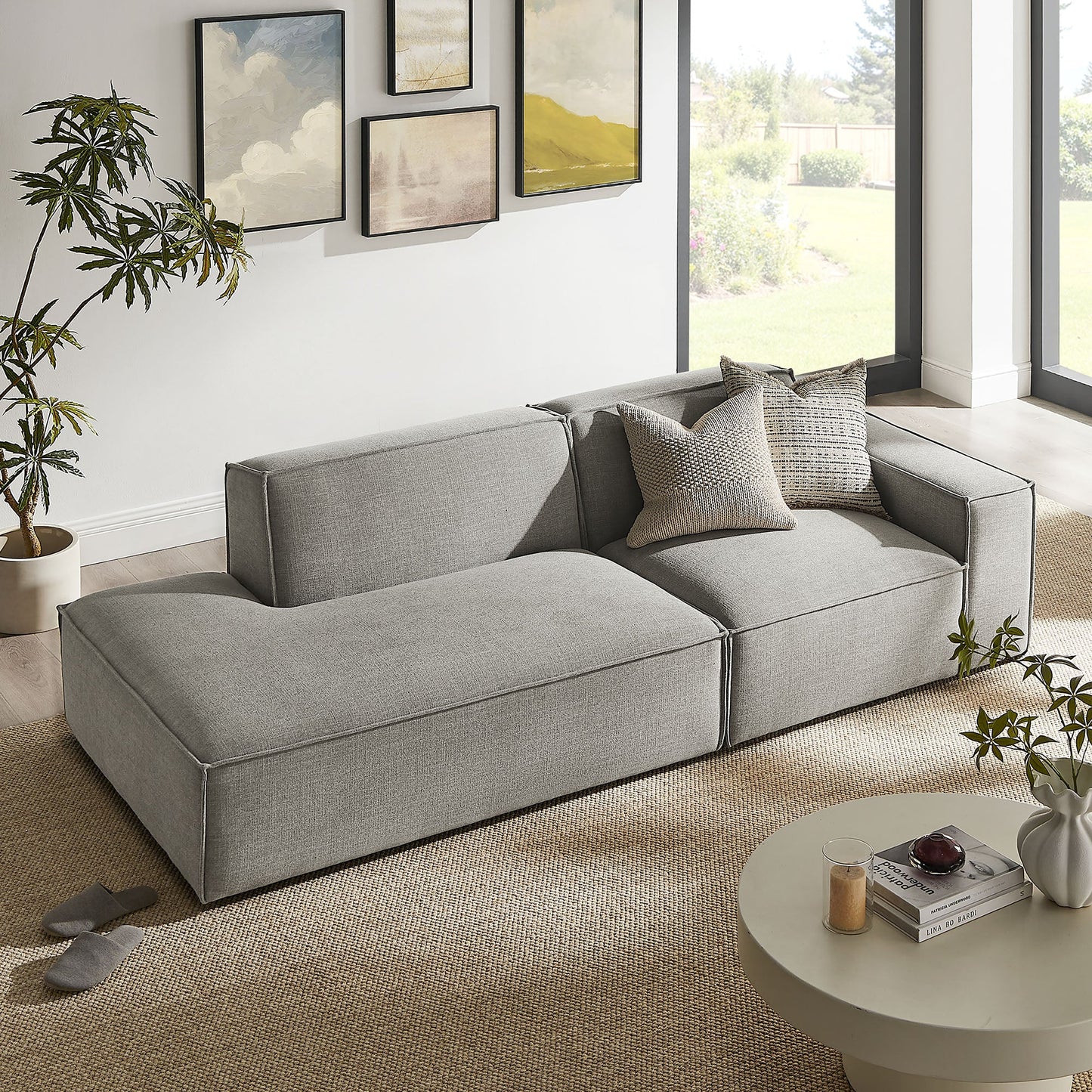 Restore 2‑Piece Performance Fabric Modular Loveseat