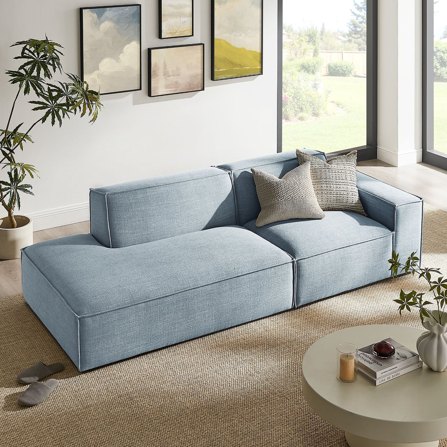 Restore 2‑Piece Performance Fabric Modular Loveseat