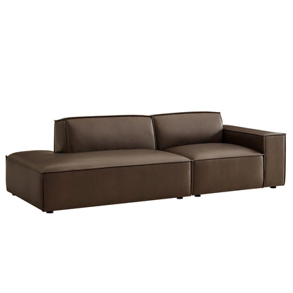 Restore 2‑Piece Vegan Leather Modular Loveseat