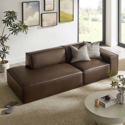 Restore 2‑Piece Vegan Leather Modular Loveseat