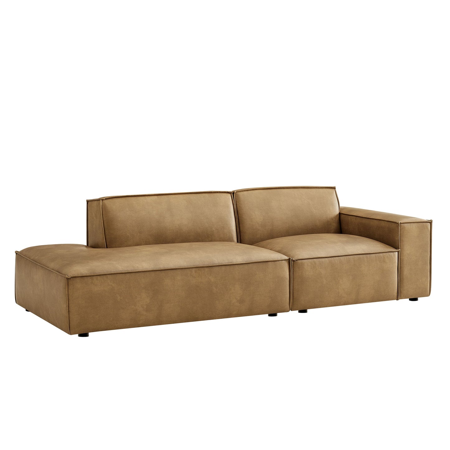 Restore 2‑Piece Vegan Leather Modular Loveseat