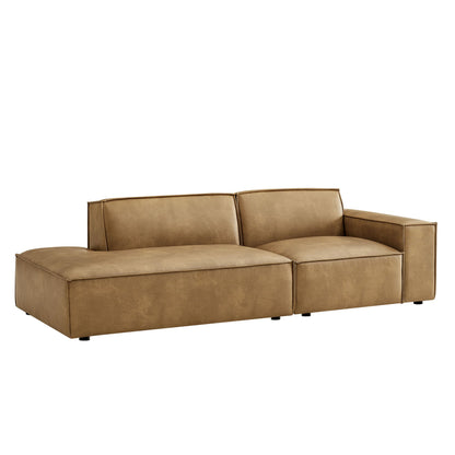 Restore 2‑Piece Vegan Leather Modular Loveseat