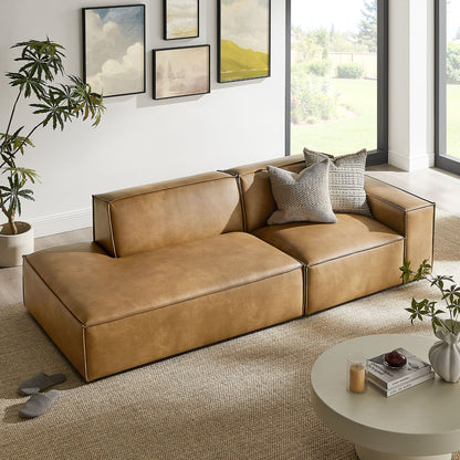 Restore 2‑Piece Vegan Leather Modular Loveseat
