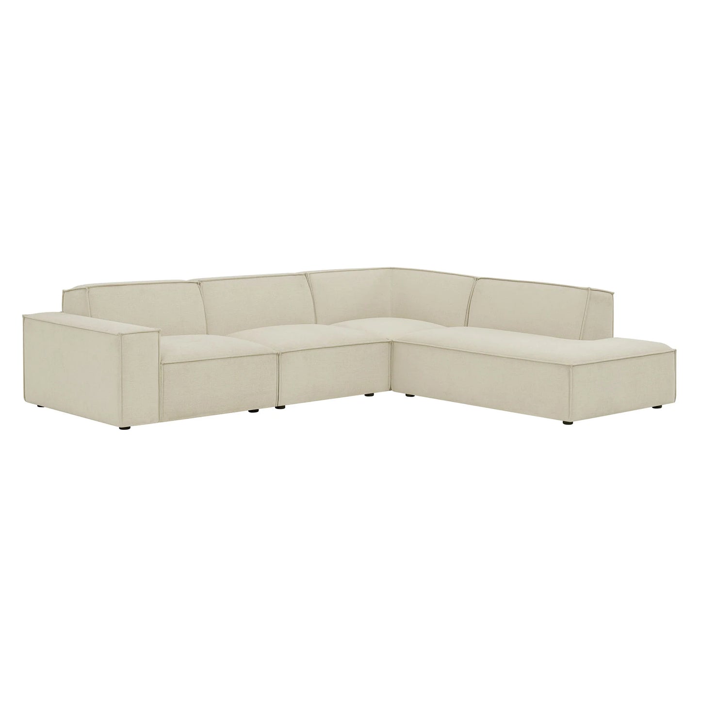 Restore 4‑Piece Performance Fabric Modular L‑Shaped Sofa