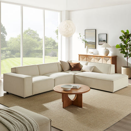 Restore 4‑Piece Performance Fabric Modular L‑Shaped Sofa