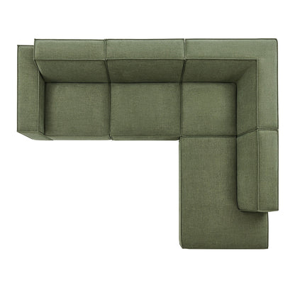 Restore 4‑Piece Performance Fabric Modular L‑Shaped Sofa