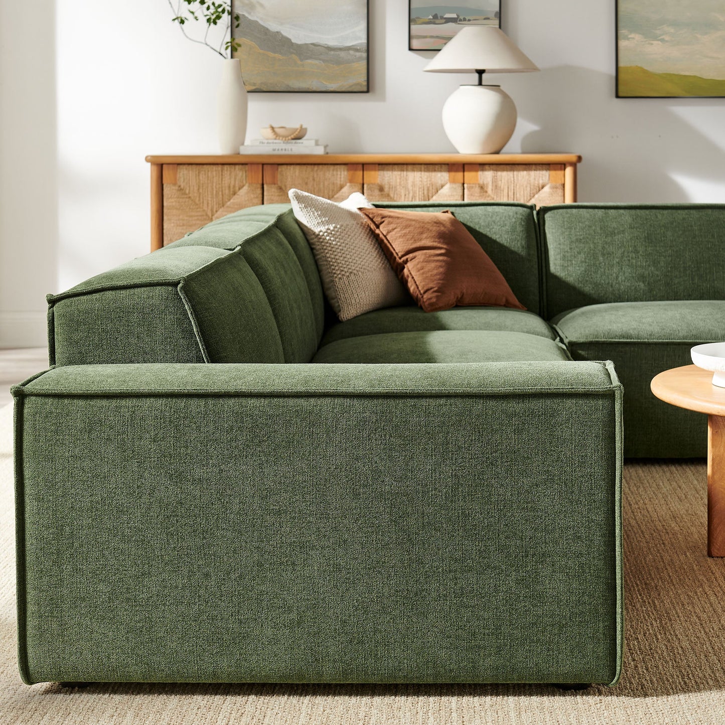 Restore 4‑Piece Performance Fabric Modular L‑Shaped Sofa