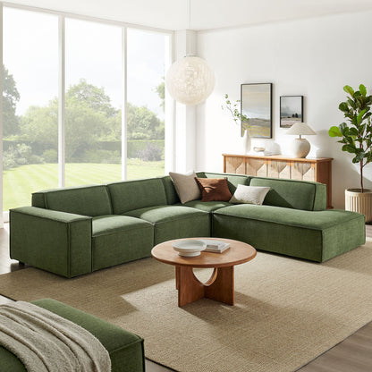 Restore 4‑Piece Performance Fabric Modular L‑Shaped Sofa